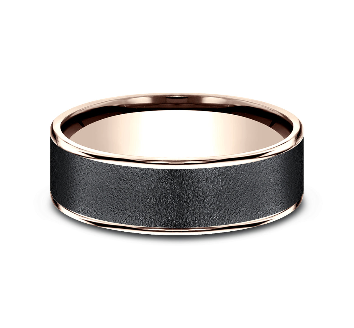 THE SERGEANT 7.5mm 14K Rose/Tantalum Dark Benchmark men's wedding band