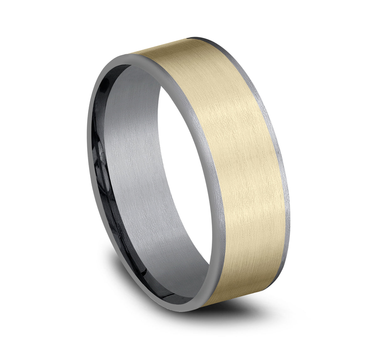 THE REMBRANDT 7.5mm Tantalum Grey/14K Yellow Benchmark men's wedding band