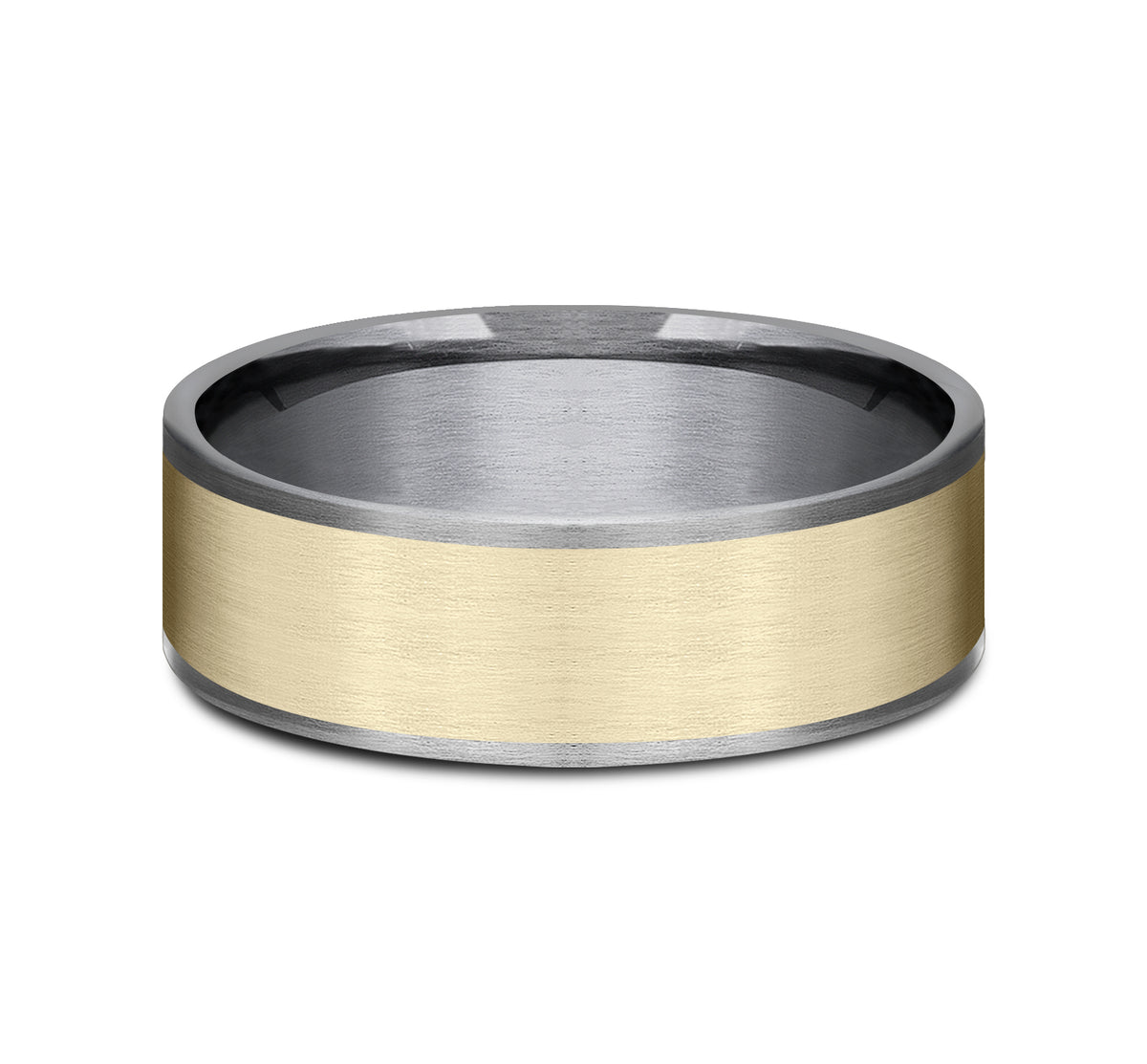 THE REMBRANDT 7.5mm Tantalum Grey/14K Yellow Benchmark men's wedding band