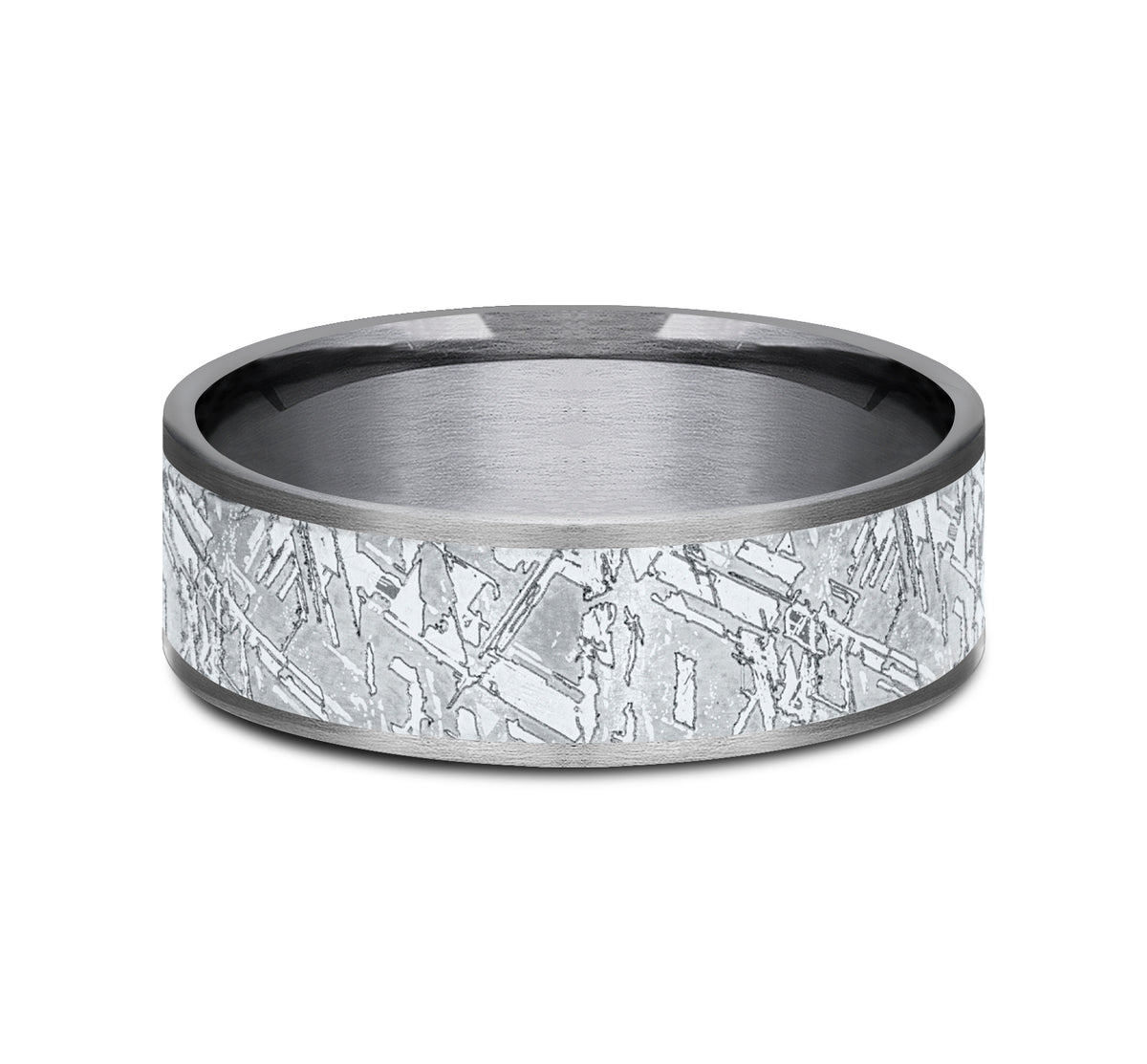 THE GIBEON 7.5mm Tantalum Grey/14K White Benchmark men's wedding band