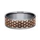 THE DROGON 7.5mm Tantalum Grey/14K Rose Benchmark men's wedding band