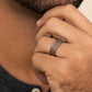 THE DROGON 7.5mm Tantalum Grey/14K Rose Benchmark men's wedding band