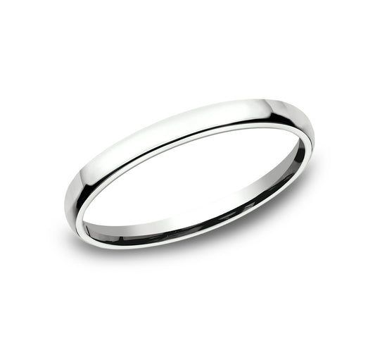 ® 2.5mm 14K White Benchmark men's wedding band