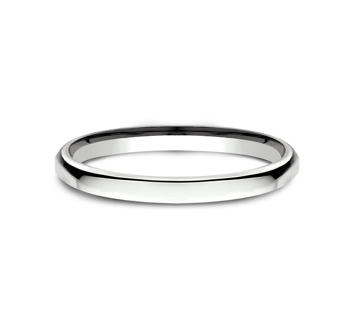 ® 2.5mm 14K White Benchmark men's wedding band