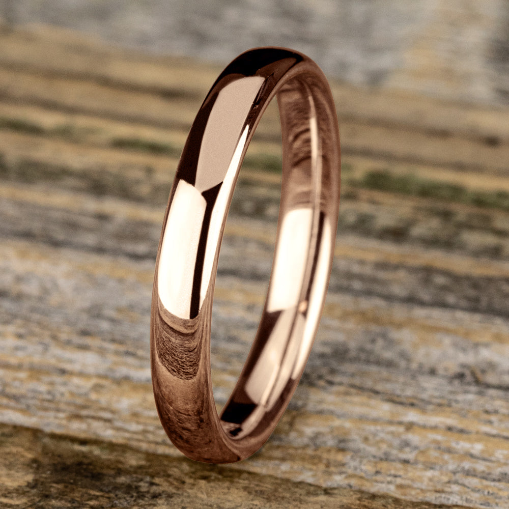 ® 3.5mm 14K Rose Benchmark men's wedding band