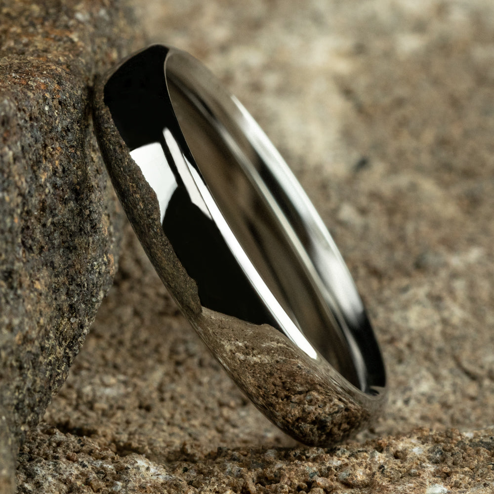 ® 4.5mm 14K White Benchmark men's wedding band