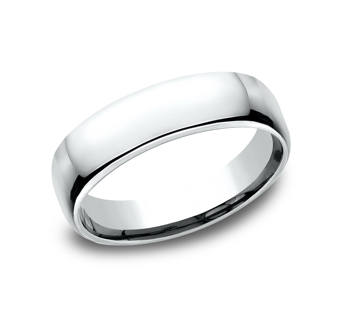 ® 5.5mm 14K White Benchmark men's wedding band