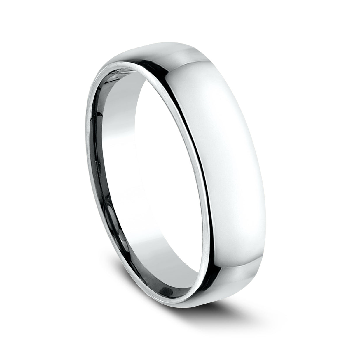 ® 5.5mm 14K White Benchmark men's wedding band