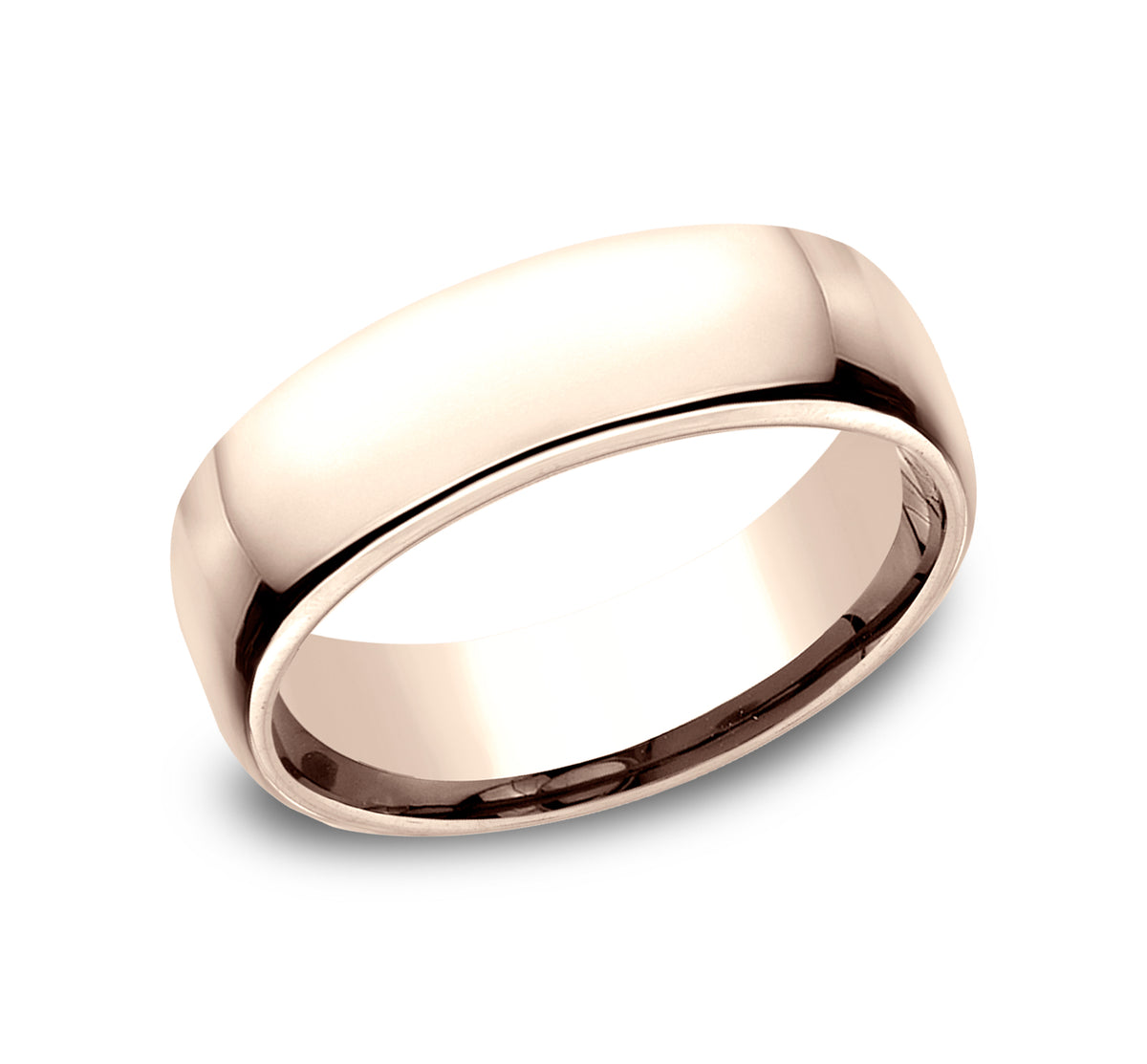 ® 6.5mm 14K Rose Benchmark men's wedding band