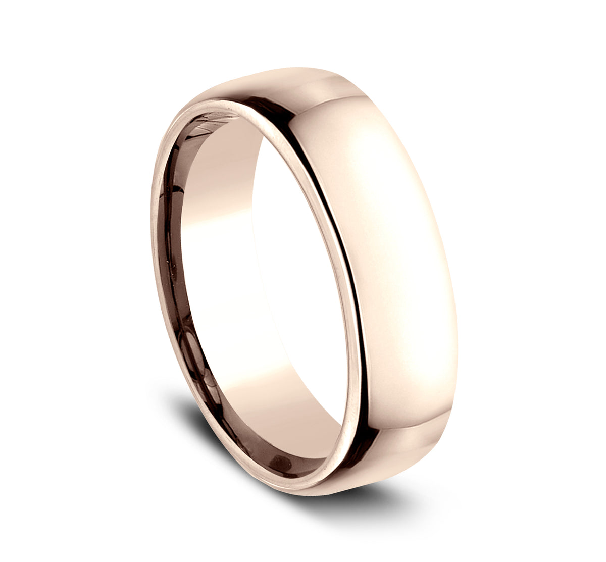 ® 6.5mm 14K Rose Benchmark men's wedding band