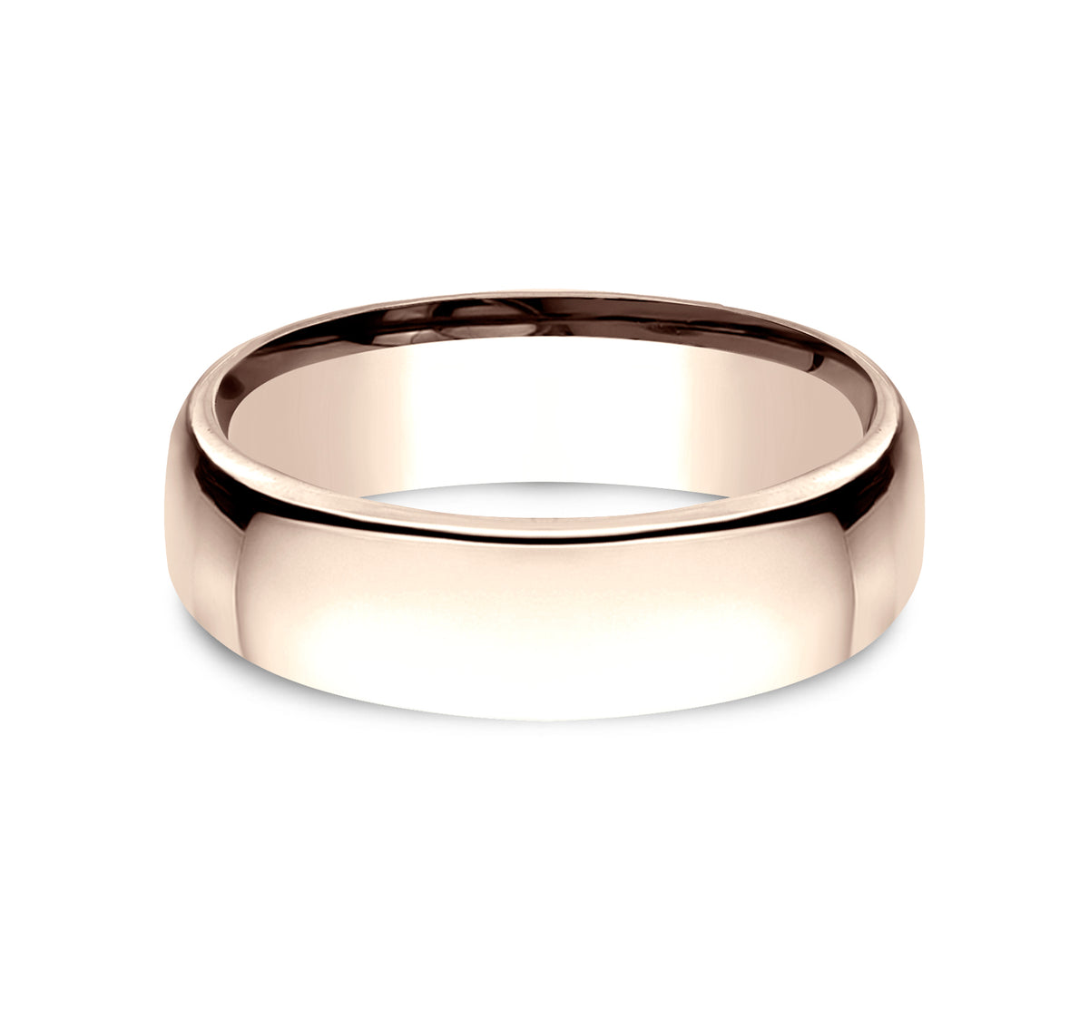 ® 6.5mm 14K Rose Benchmark men's wedding band