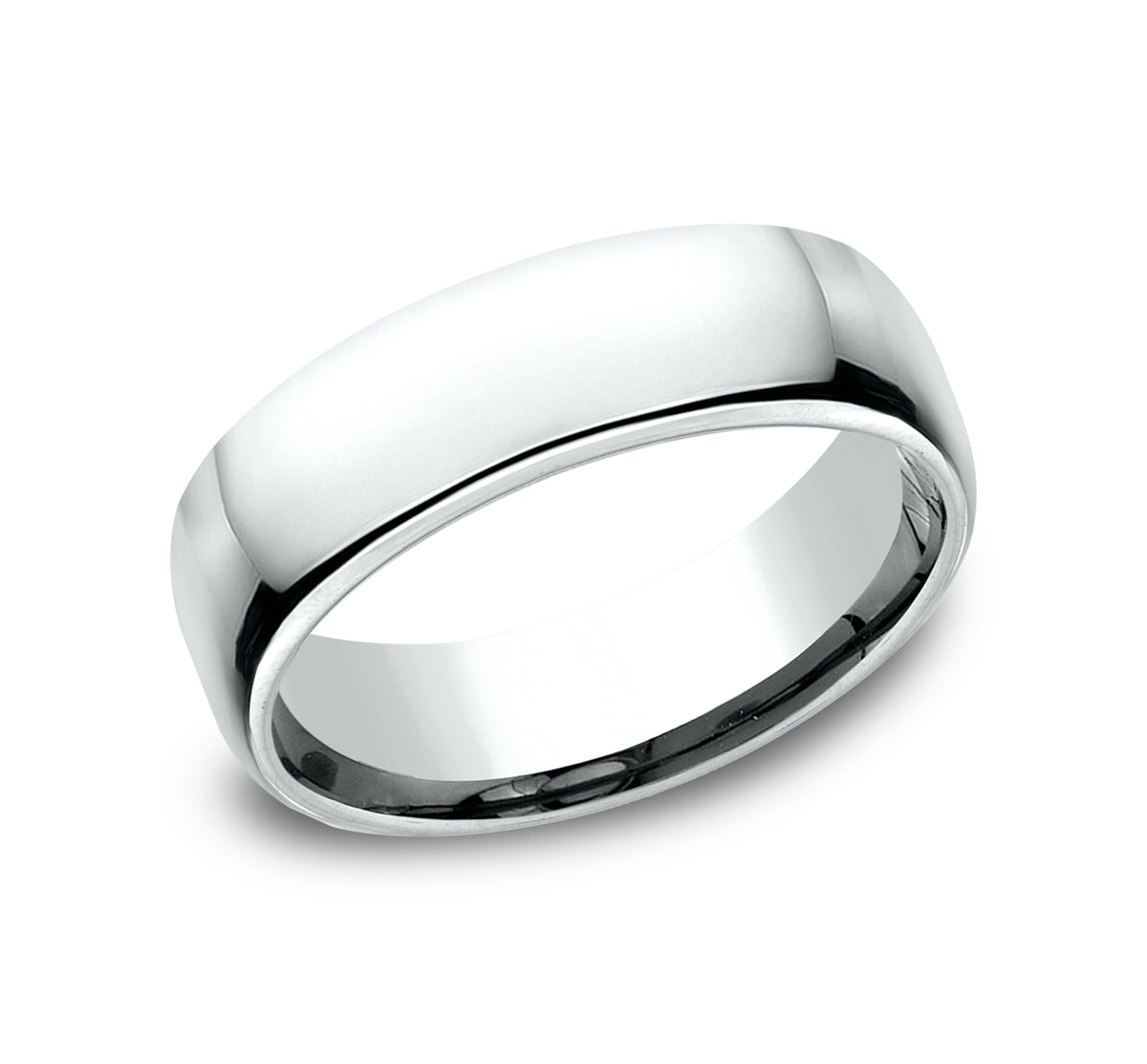 ® 6.5mm 14K White Benchmark men's wedding band
