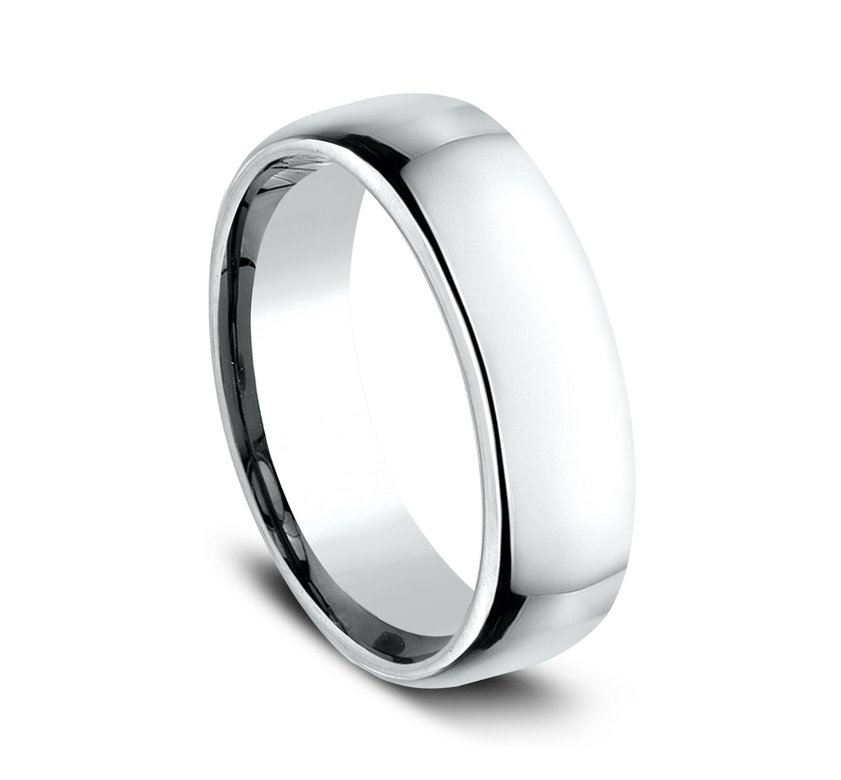 ® 6.5mm 14K White Benchmark men's wedding band