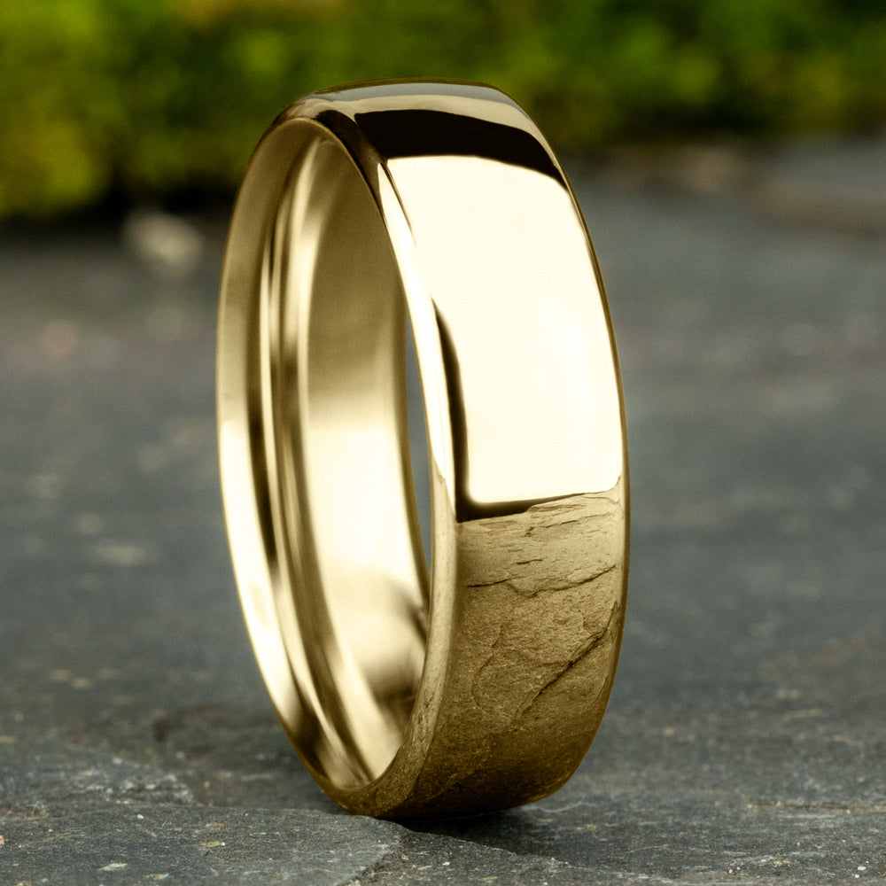 ® 6.5mm 14K Yellow Benchmark men's wedding band