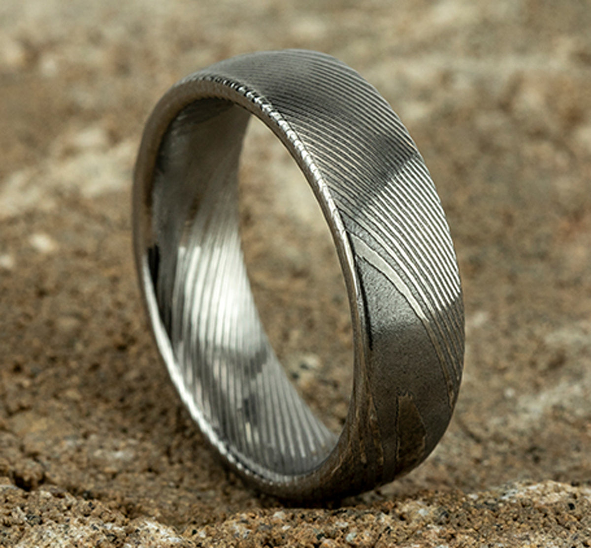 ® 6.5mm Damascus Steel Benchmark men's wedding band