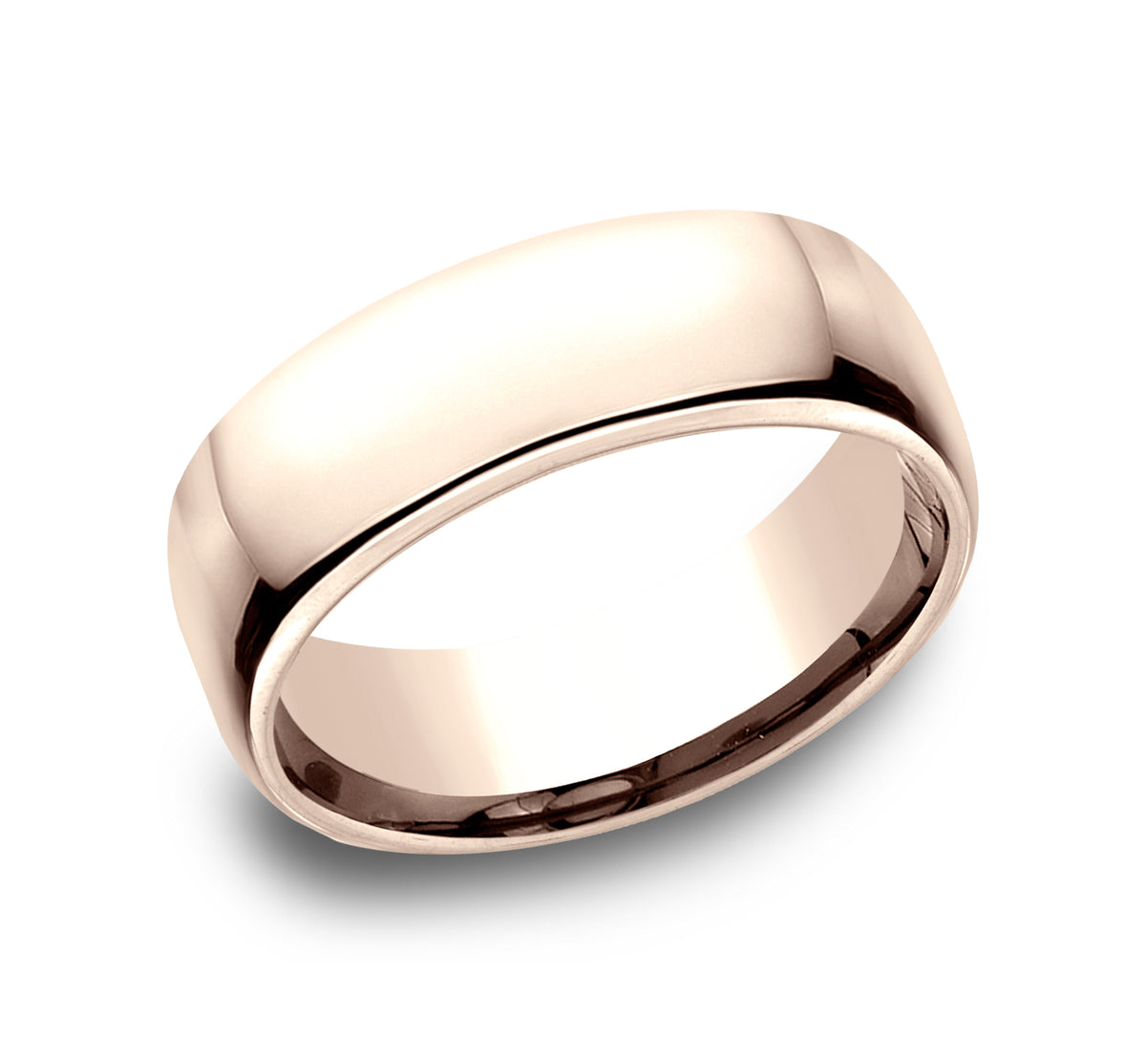 ® 7.5mm 14K Rose Benchmark men's wedding band