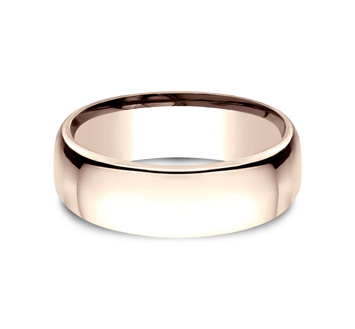 ® 7.5mm 14K Rose Benchmark men's wedding band