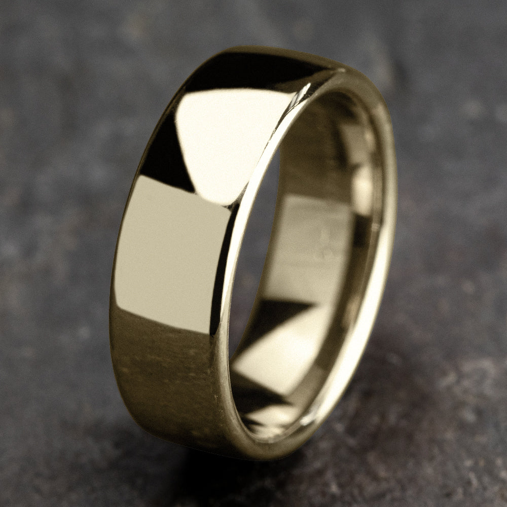 ® 7.5mm 14K Yellow Benchmark men's wedding band
