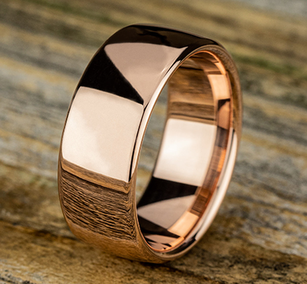 ® 9mm 14K Rose Benchmark men's wedding band