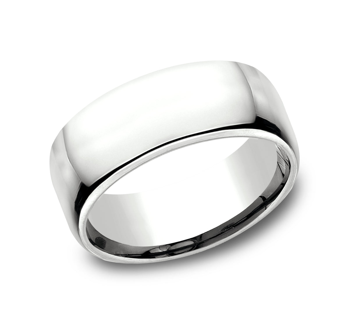 ® 9mm 14K White Benchmark men's wedding band