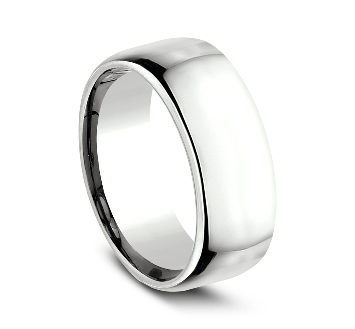® 9mm 14K White Benchmark men's wedding band