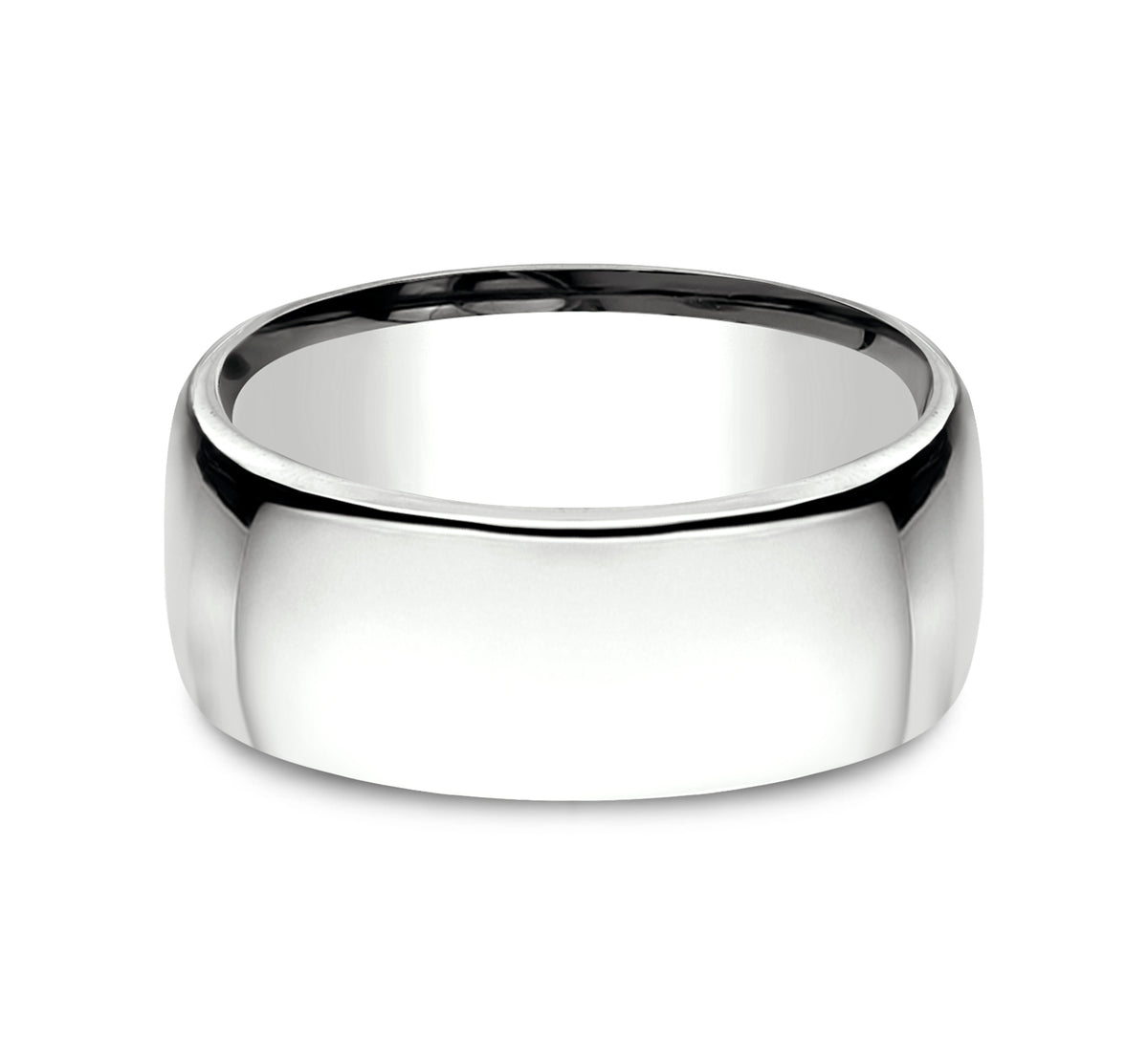 ® 9mm 14K White Benchmark men's wedding band