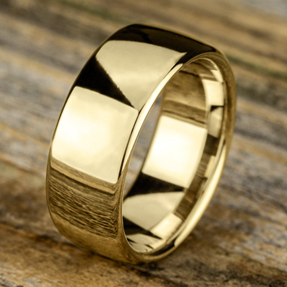 ® 9mm 14K Yellow Benchmark men's wedding band