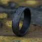 THE HERRINGBONE 6.5mm Tantalum Dark Benchmark men's wedding band