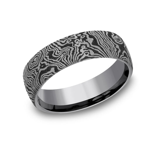 THE TORSION 6.5mm Tantalum Grey Benchmark men's wedding band
