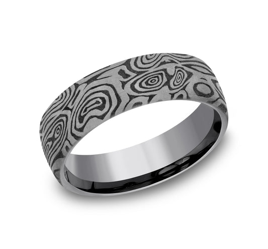 THE VORTEX 6.5mm Tantalum Grey Benchmark men's wedding band