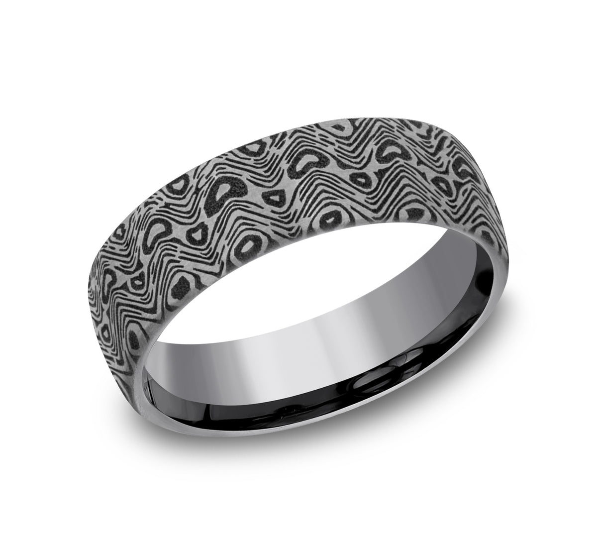 THE WAVE 6.5mm Tantalum Grey Benchmark men's wedding band