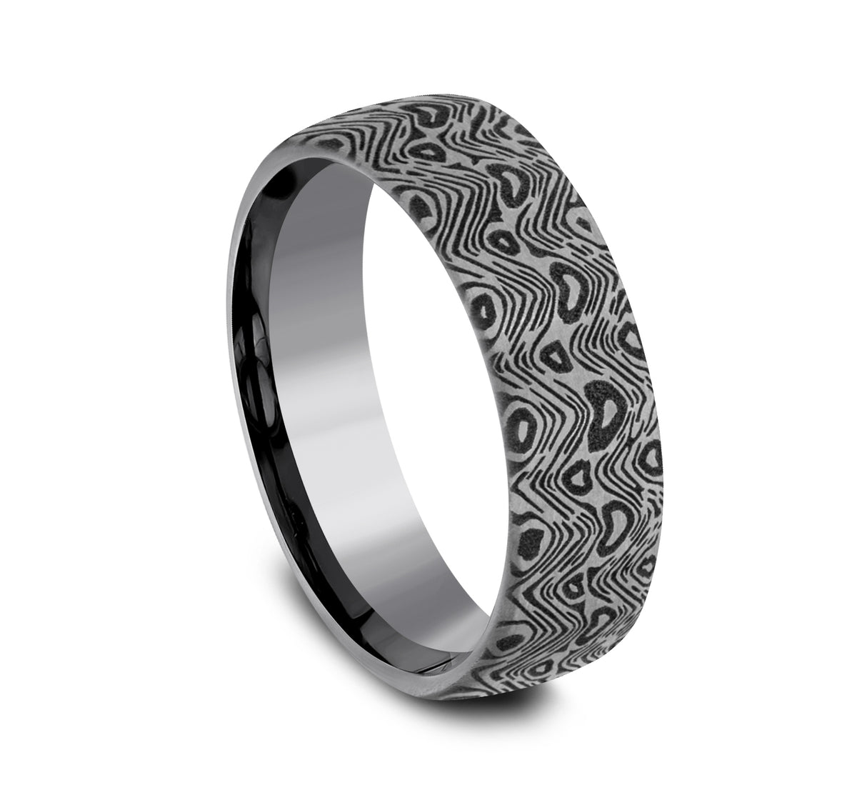 THE WAVE 6.5mm Tantalum Grey Benchmark men's wedding band