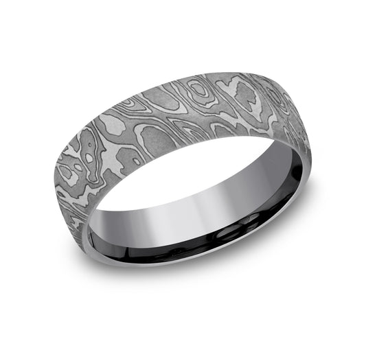 THE WILD 6.5mm Tantalum Grey Benchmark men's wedding band