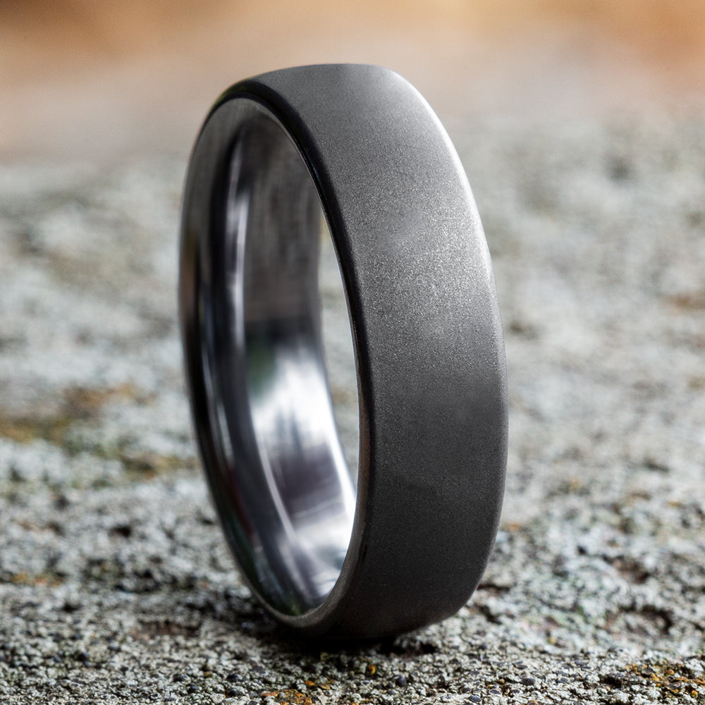 THE VISIONARY 6.5mm Tantalum Grey Benchmark men's wedding band