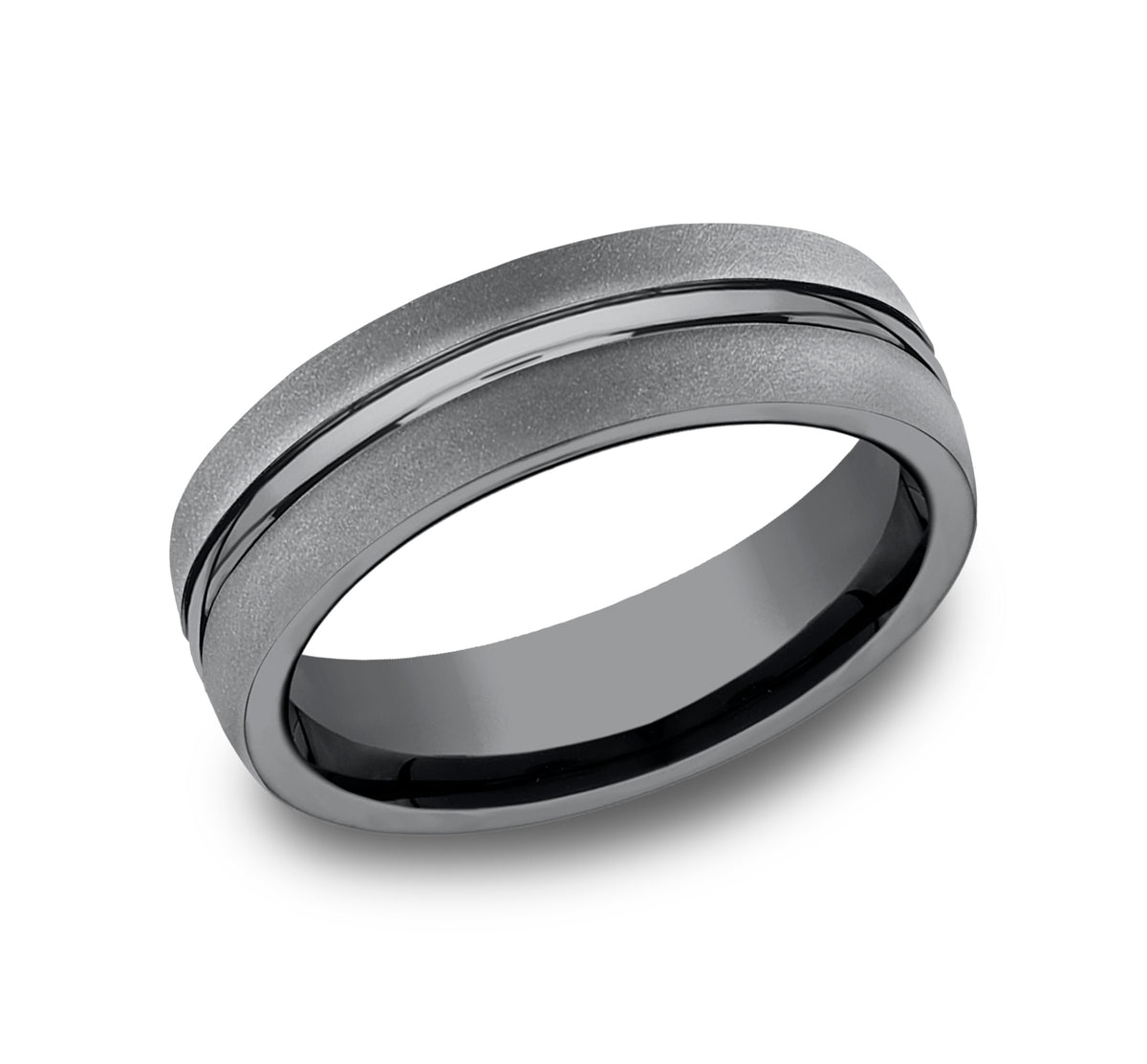 THE CORPORAL 6.5mm Tantalum Dark Benchmark men's wedding band