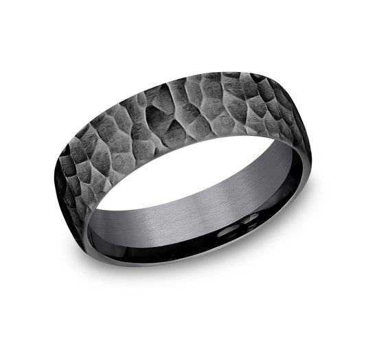 THE SHREDDER 6.5mm Tantalum Dark Benchmark men's wedding band