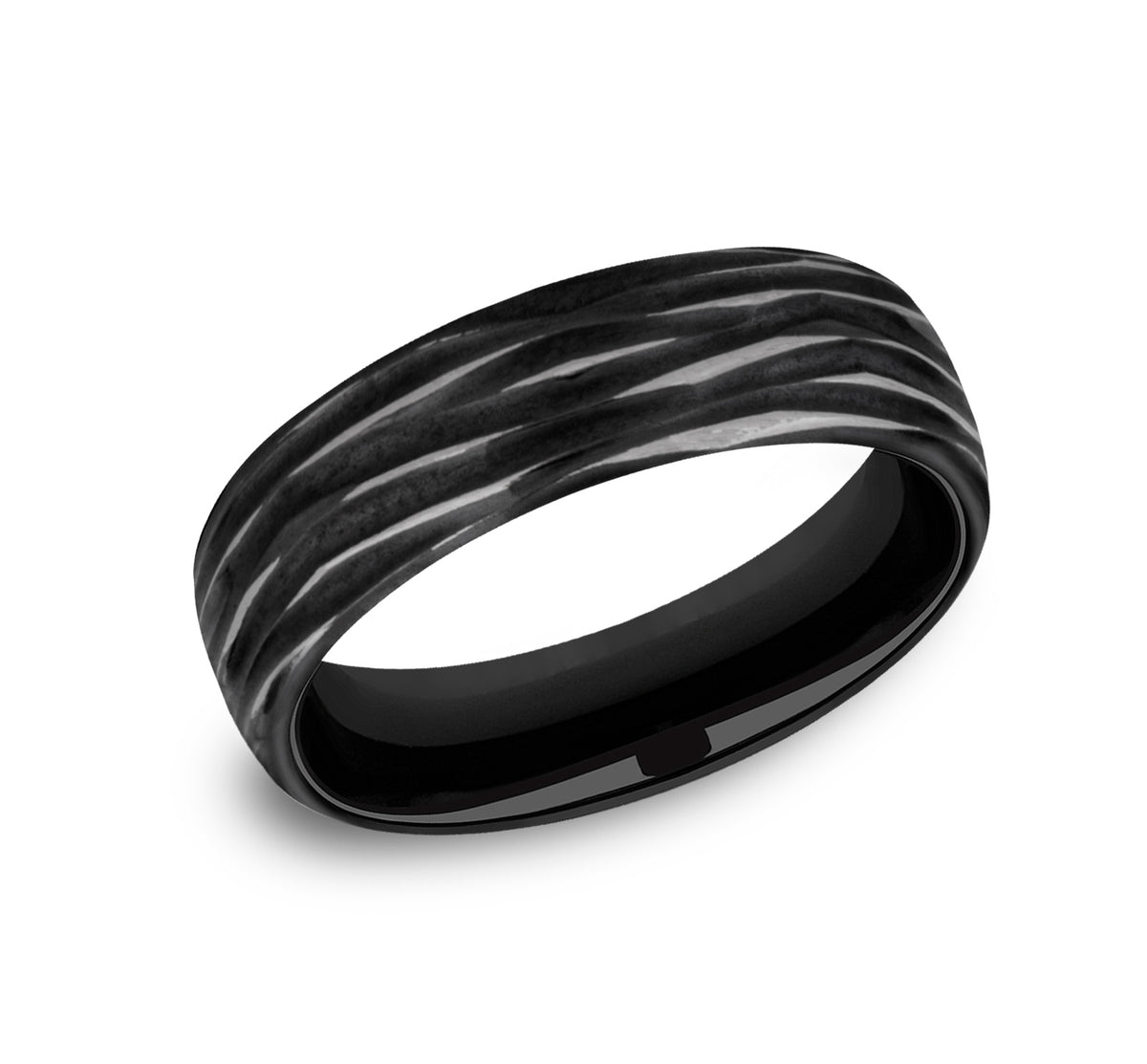 THE DRYAD 6.5mm Black Titanium Benchmark men's wedding band