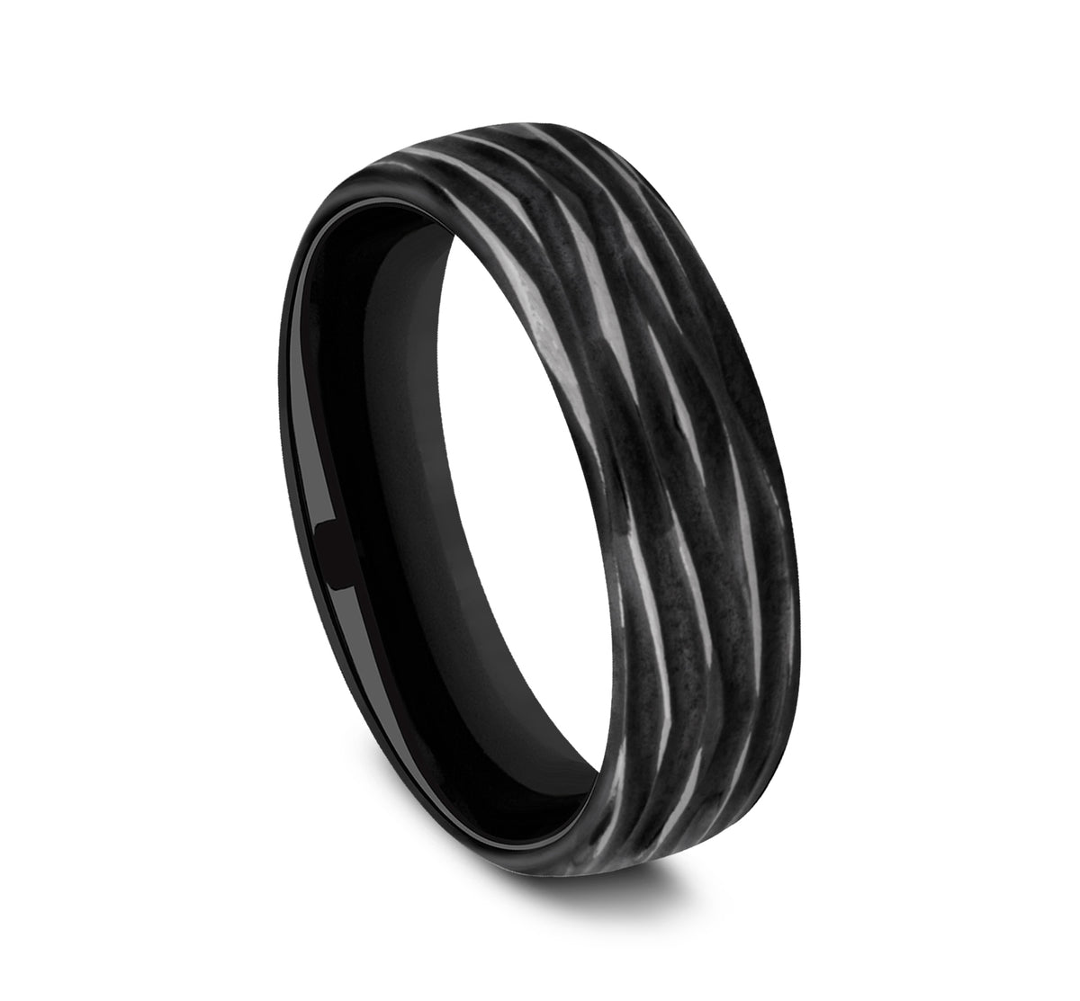 THE DRYAD 6.5mm Black Titanium Benchmark men's wedding band