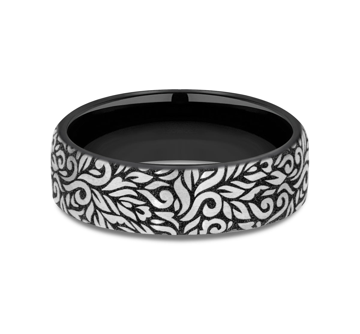 THE RANCH 6.5mm Grey/Black Titanium Benchmark men's wedding band