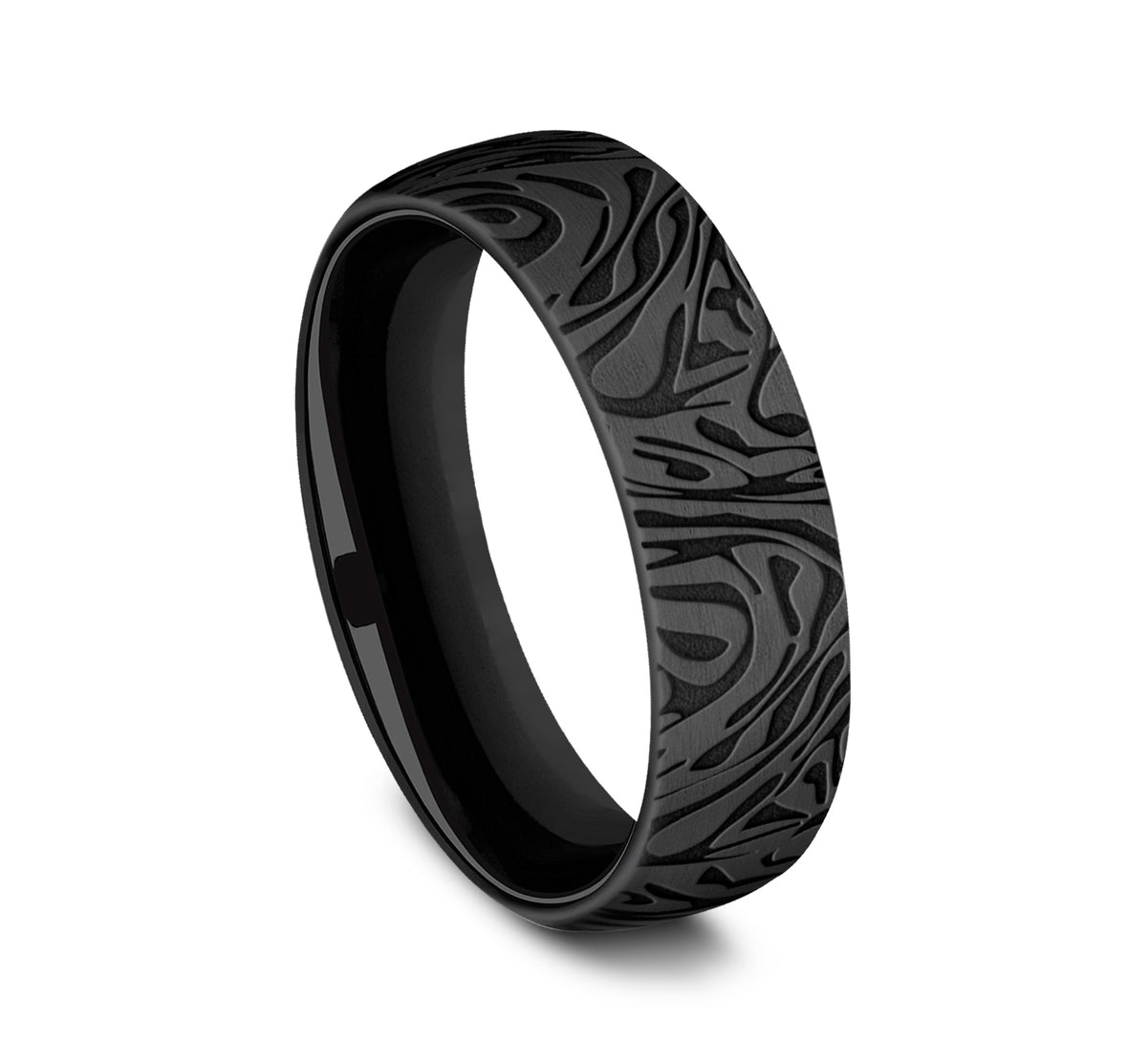 THE SAMURAI 6.5mm Black Titanium Benchmark men's wedding band