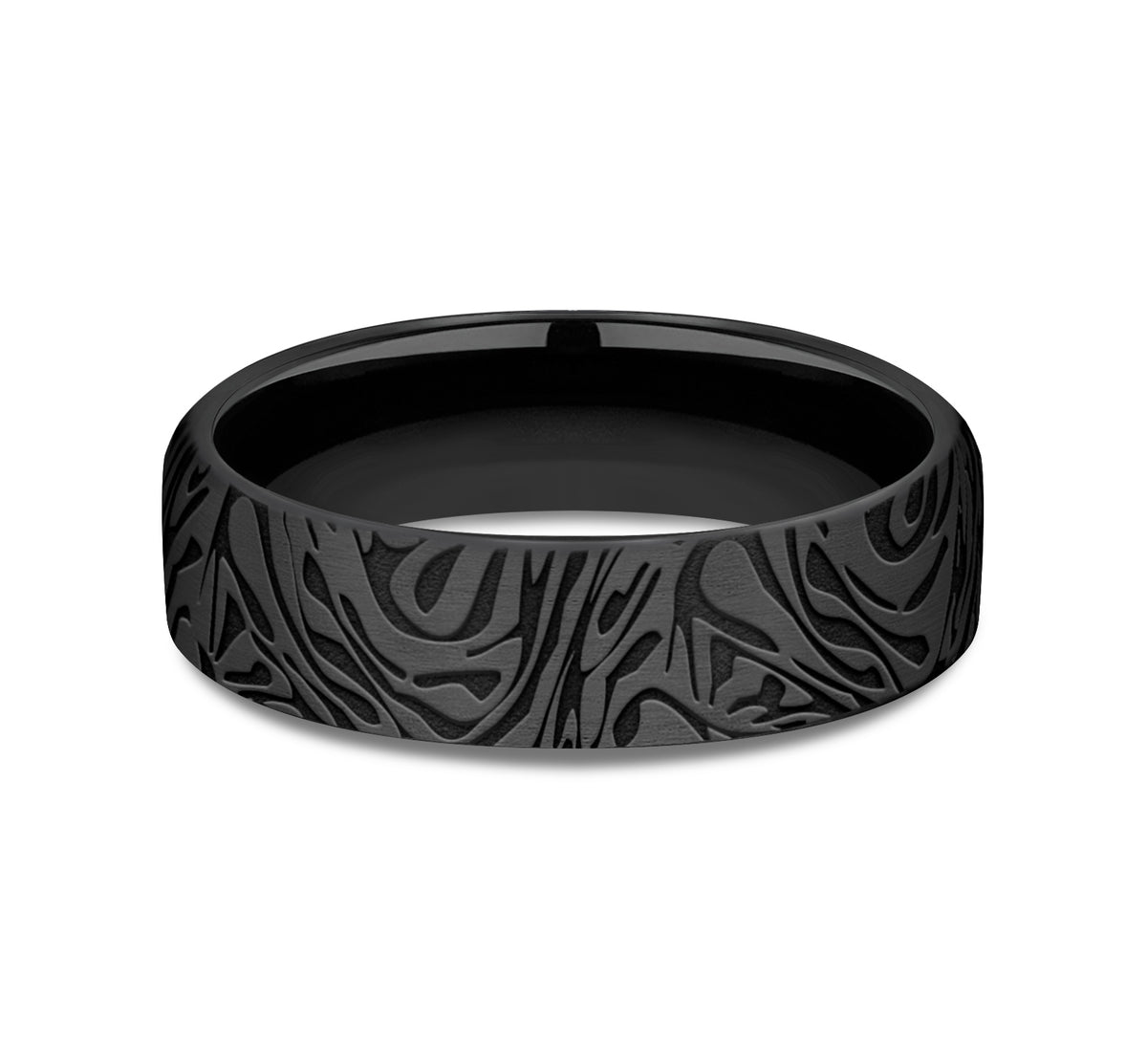 THE SAMURAI 6.5mm Black Titanium Benchmark men's wedding band