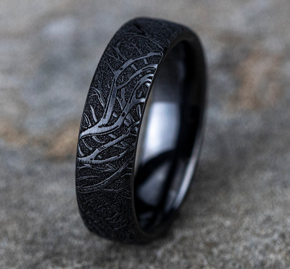 THE ARTEMIS 6.5mm Black Titanium Benchmark men's wedding band