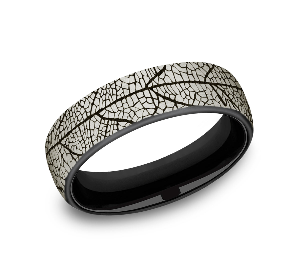 THE BERKSHIRE 6.5mm Grey/Black Titanium Benchmark men's wedding band