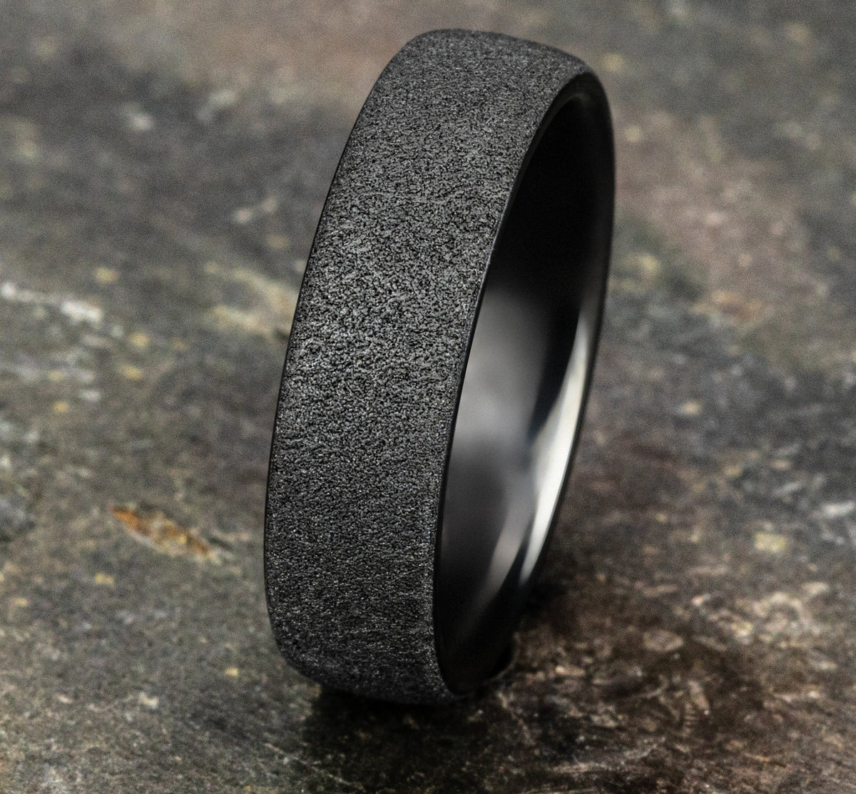 THE MORTAR 6.5mm Black Titanium Benchmark men's wedding band