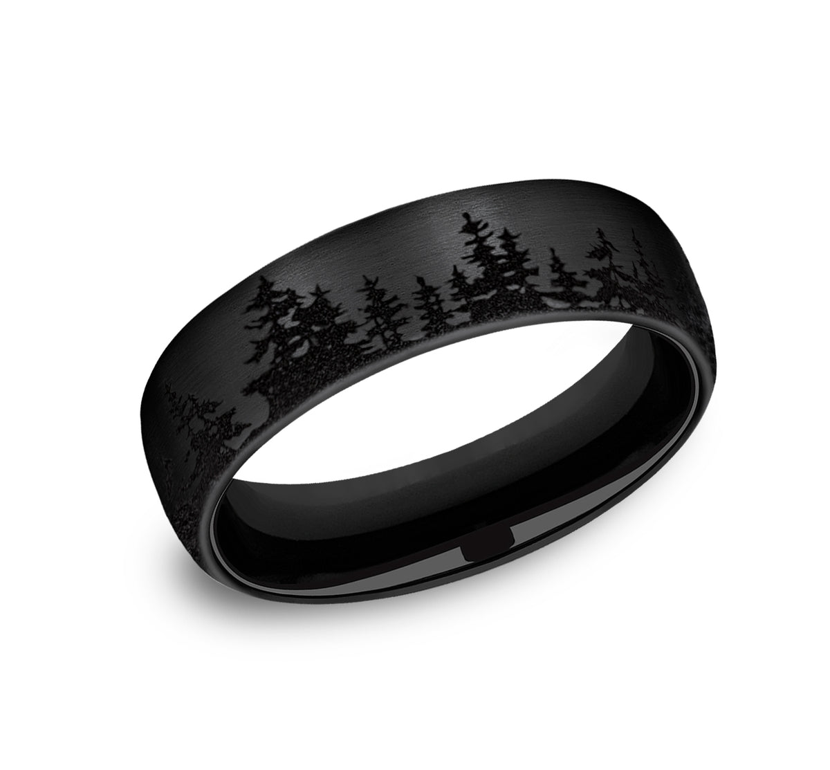 THE ALPINE 6.5mm Black Titanium Benchmark men's wedding band