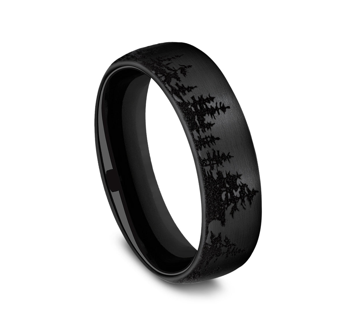 THE ALPINE 6.5mm Black Titanium Benchmark men's wedding band