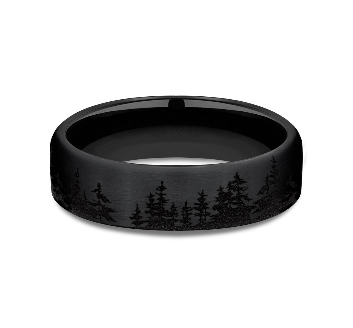 THE ALPINE 6.5mm Black Titanium Benchmark men's wedding band