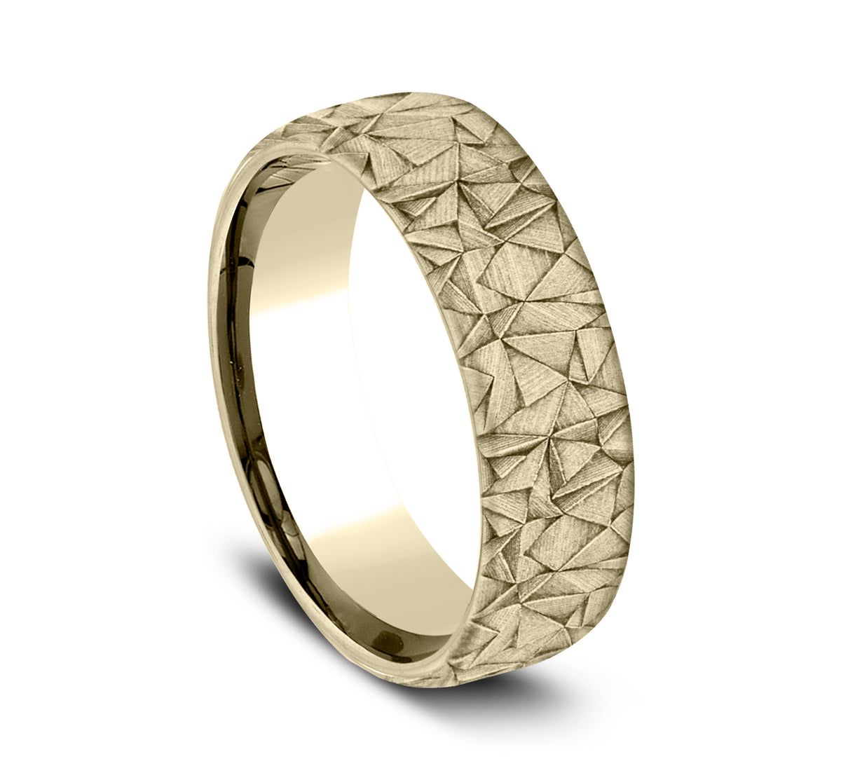 THE KALEIDOSCOPE 6.5mm 14K Yellow Benchmark men's wedding band