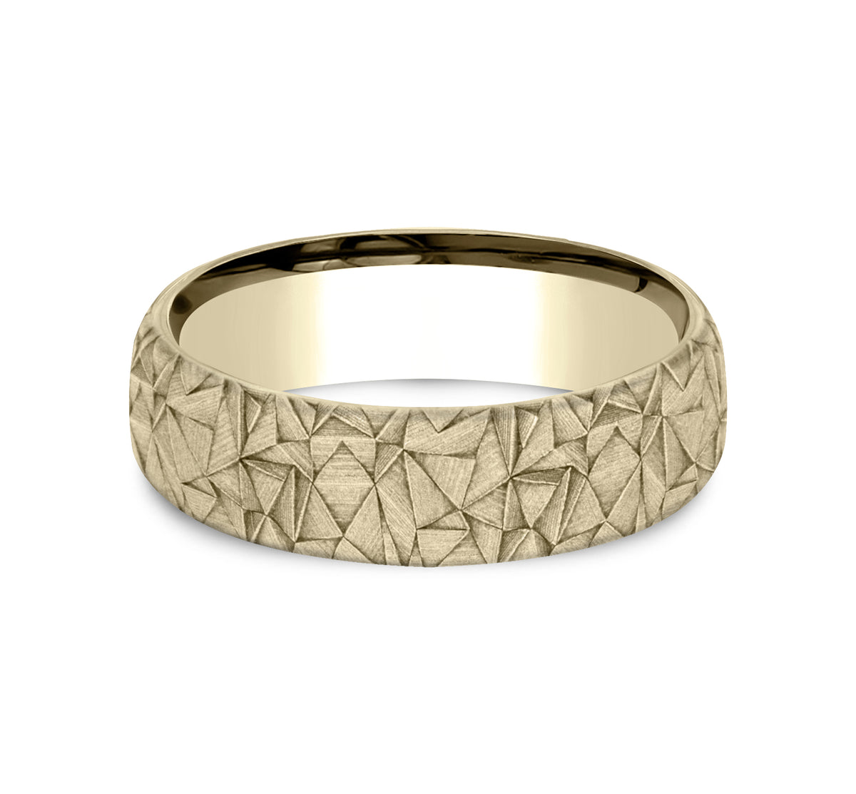 THE KALEIDOSCOPE 6.5mm 14K Yellow Benchmark men's wedding band