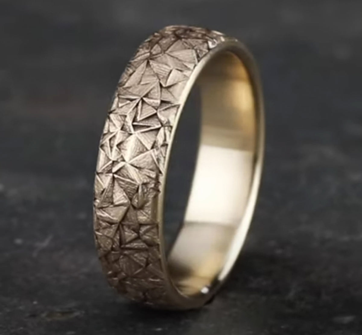 THE KALEIDOSCOPE 6.5mm 14K Yellow Benchmark men's wedding band